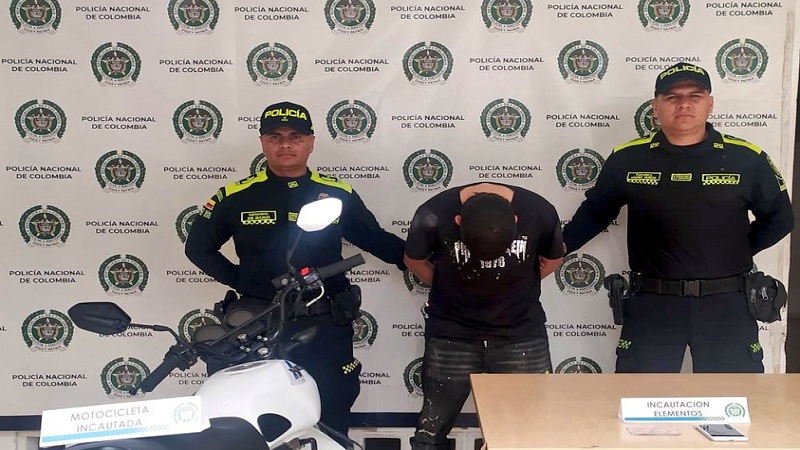 Capturado presunto atracador en Pitalito en una motocicleta robada