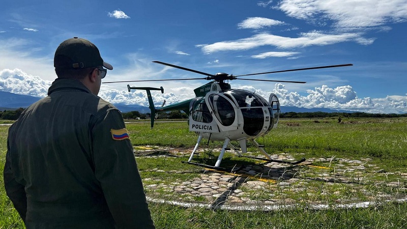 Refuerzan seguridad en Neiva con un helicóptero