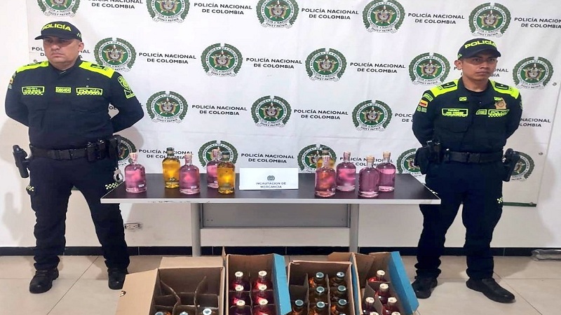 Incautaron 60 botellas de aguardiente en Santa María, Huila