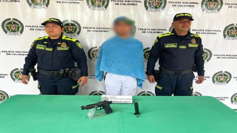 Fue capturado ‘Care Chivo’ con un arma de fuego ilegal en Neiva