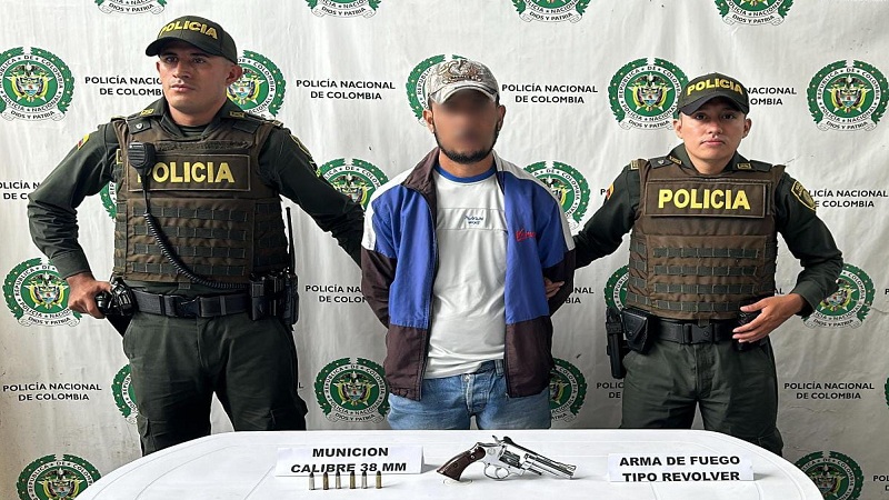 Capturado un hombre armado en el centro de Saladoblanco, Huila