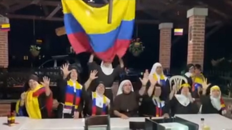 Monjas colombianas se volvieron virales por su apoyo fervoroso a la Selección