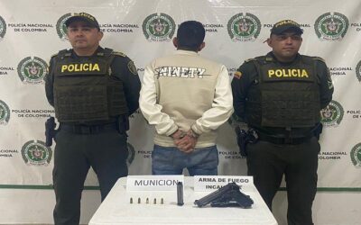 Capturan a hombre con pistola en pleno centro de Guadalupe, Huila
