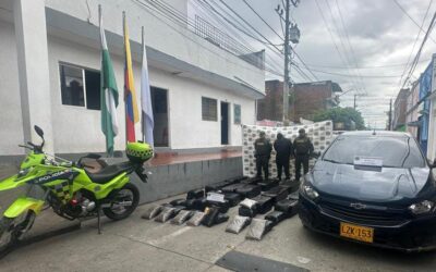 Policía interceptó automóvil con 170 kilos de marihuana, en La Plata, Huila