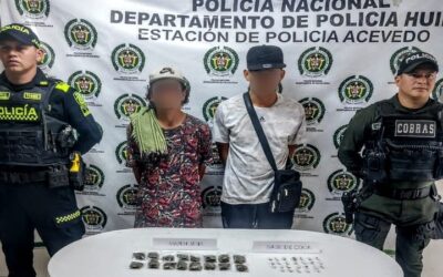 Detenidos en Acevedo por intentar vender drogas