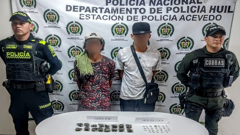 Detenidos en Acevedo por intentar vender drogas