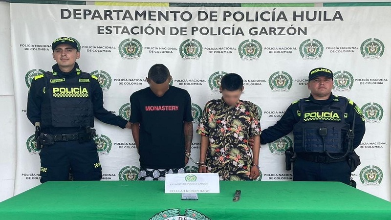 Capturados después de cometer un atraco en Garzón, Huila