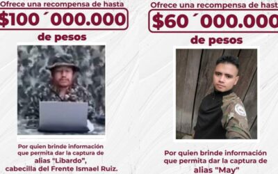 Ofrecen millonarias recompensas por cabecillas de las disidencias de las FARC