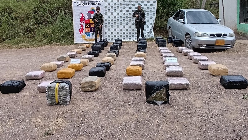 Incautan 280 kilos de marihuana en La Plata, Huila