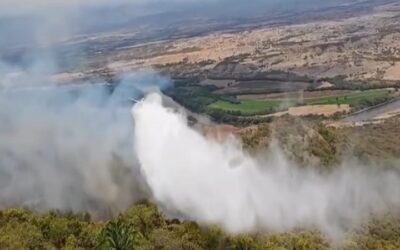 Incendio forestal sigue activo en Aipe