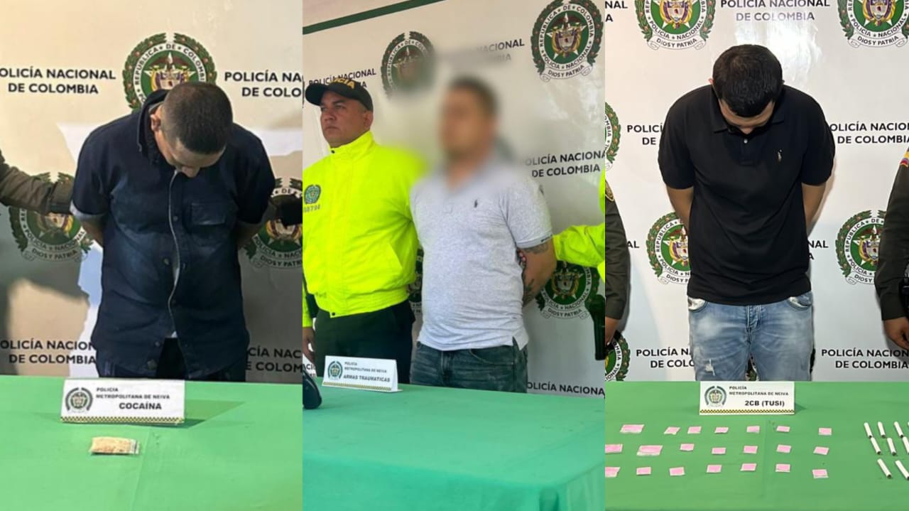 Tres detenidos en Neiva en medio de operativos de control