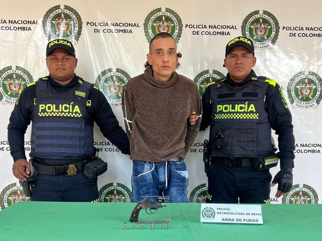 Capturado ‘Carraca’ en el sur de Neiva por porte ilegal de arma de fuego