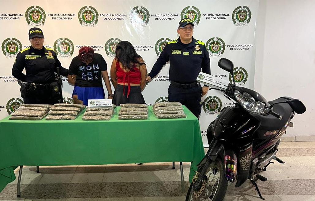 Capturan a dos mujeres conocidas como ‘Las Pokémon’ con 10 kilos de marihuana en Neiva