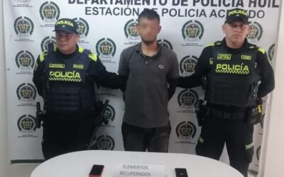 Capturado hombre que estaba robando celulares en Acevedo, Huila