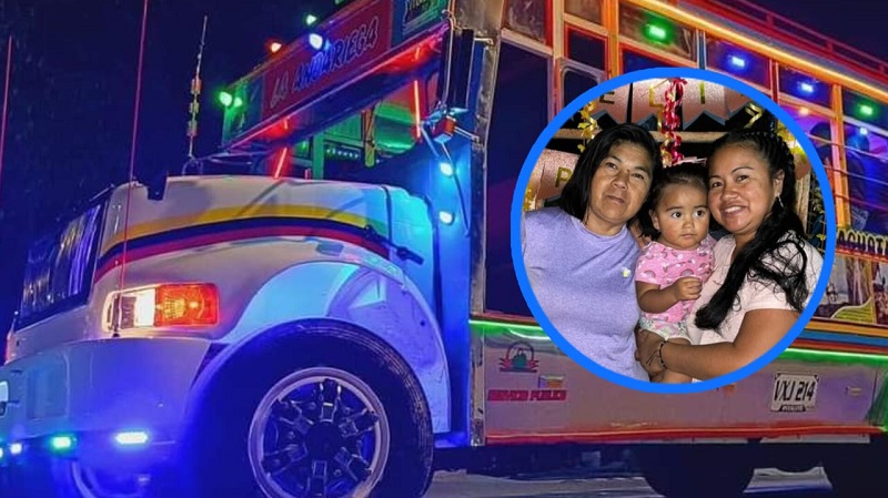 Abuela, hija y nieta murieron en accidente de bus escalera en el Huila