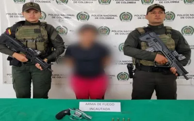 Capturan a una mujer por porte ilegal de armas en el municipio de Rivera, Huila