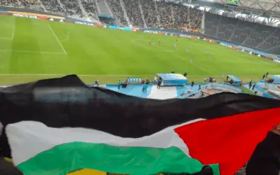 En video: colombianos ondearon bandera palestina en partido contra Israel