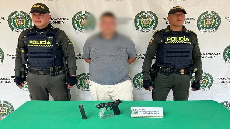 Capturado en el barrio Rodrigo Lara de Neiva, por porte ilegal de armas