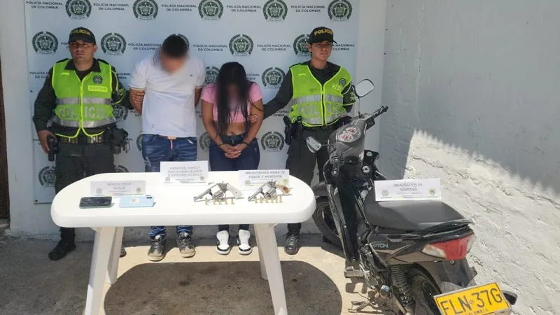 Pareja fue capturada con armas de fuego en la vía Pitalito – Garzón