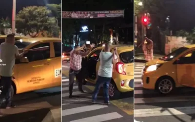 Taxista que fue atacado, terminó dañándole el carro a su agresor