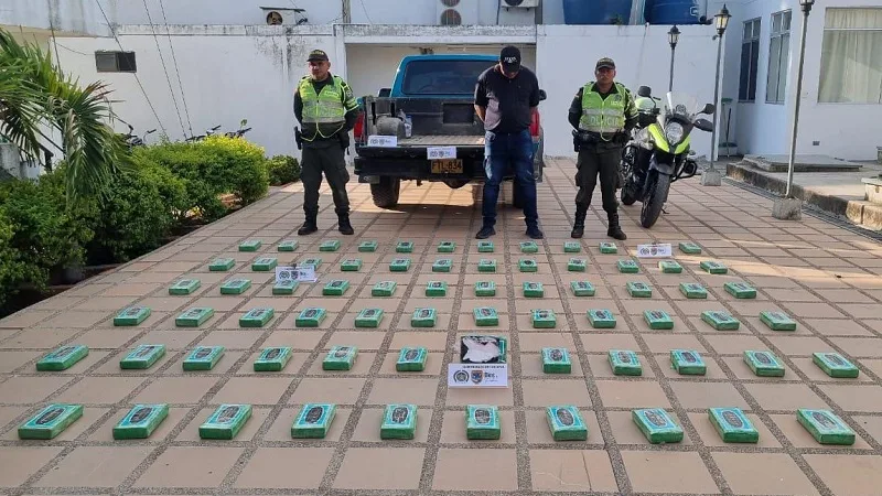 Detenido con 81 kilogramos de clorhidrato de cocaína en la Vía Neiva – Castilla