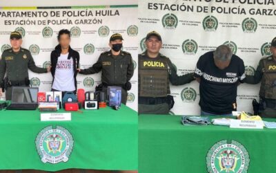Dos hombres capturados en Garzón, Huila, por hurto a comercios