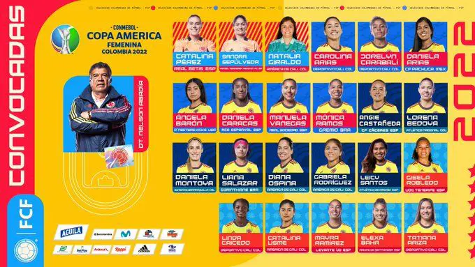 Lista Colombia femenina para la copa América