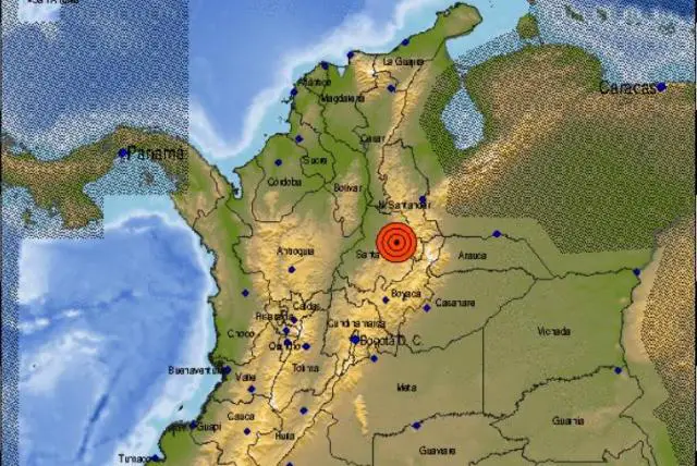 Temblor de magnitud 4.1 se registró en el centro de Colombia