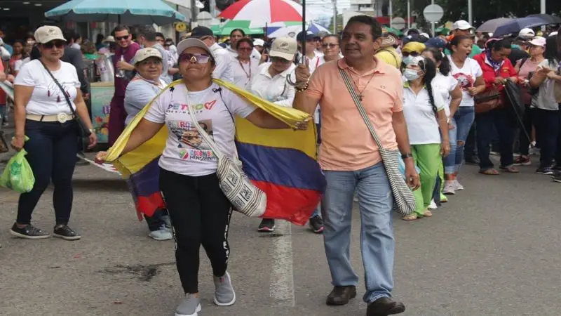 Pacífica fue la marcha en apoyo a Gustavo Petro en el Huila