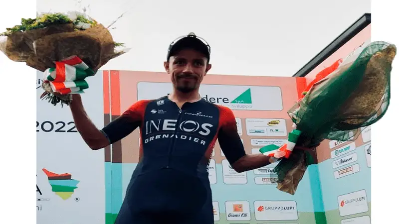 Daniel Felipe Martínez fue tercero y  logró podio en el Giro de Toscana