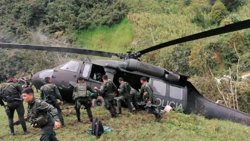 Susto por aterrizaje forzoso de helicóptero de la Policía en Ituango
