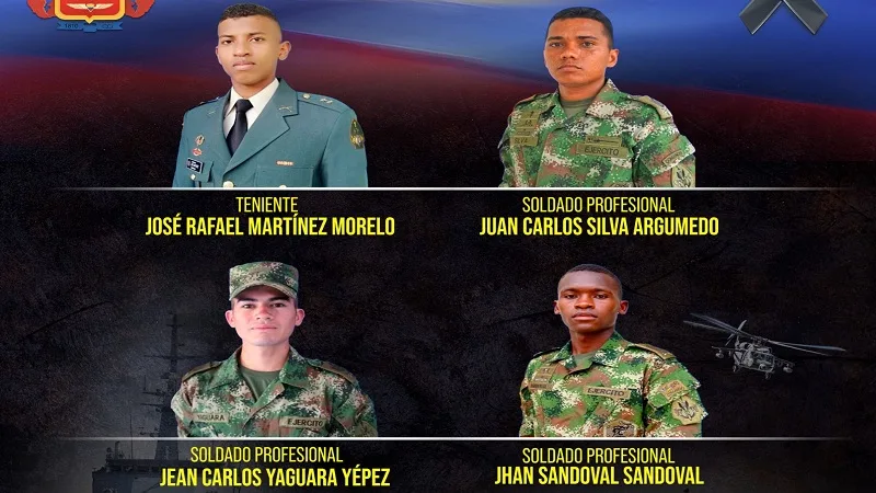  Cuatro militares murieron en enfrentamiento con disidencias en Nariño