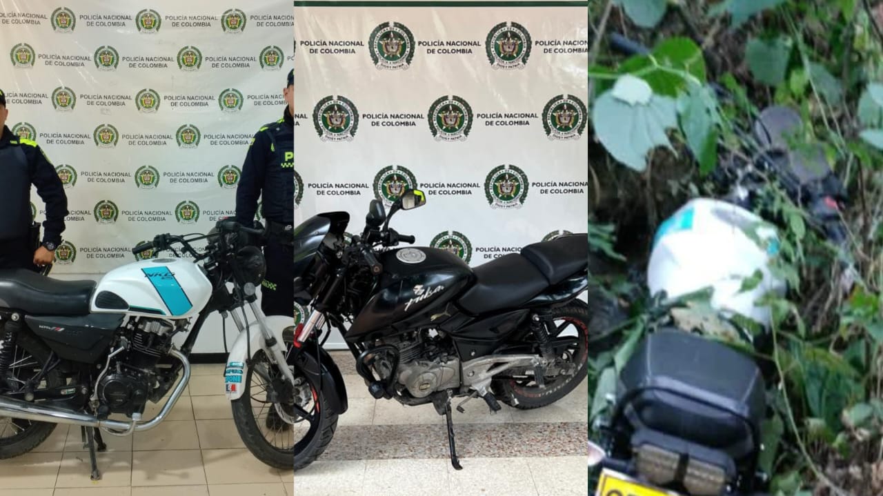 Recuperaron motocicletas robadas en Neiva y Rivera