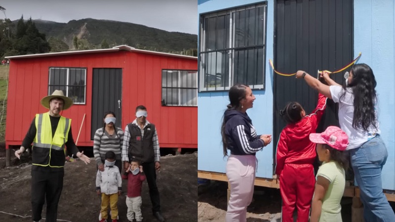 Mr. Beast construyó y regaló casas en Colombia