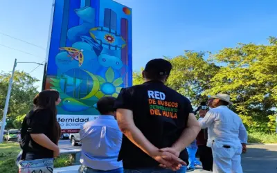 «Museos al aire libre»: artistas huilenses exhiben sus obras en Rivera