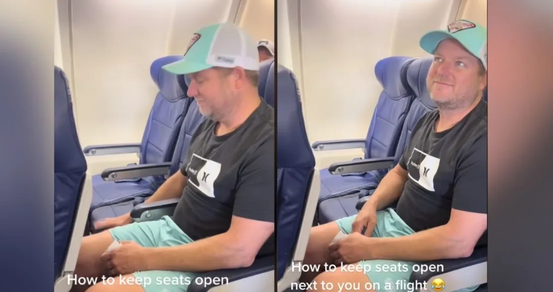 Hombre revela ingenioso truco para tener asiento libre en avión