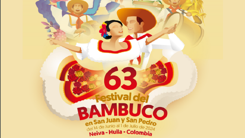 The official program of the 63rd Bambuco Festival in San Juan and San Pedro