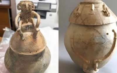 Retornaron a Colombia desde Europa, urnas funerarias prehispánicas