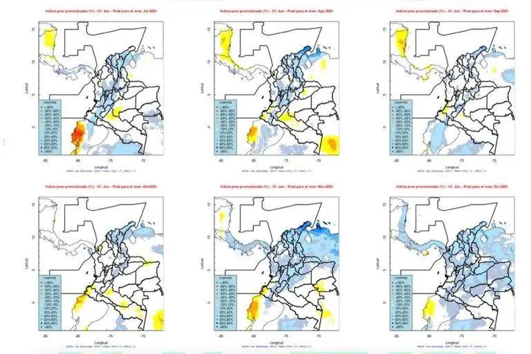 Estos serían los ocho departamentos en Colombia que sufrirán por aumento de lluvias